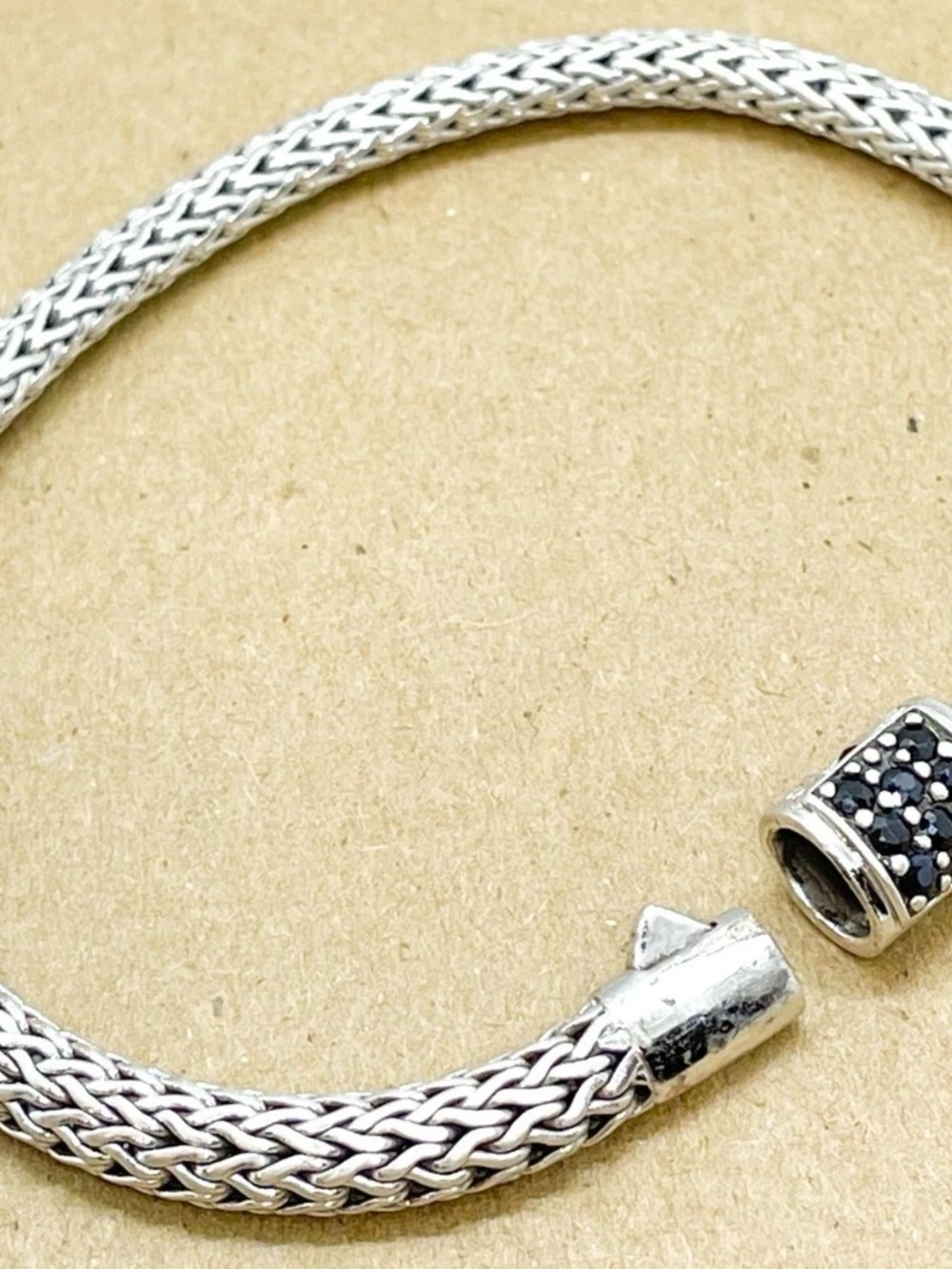 John Hardy Silver Icon Bracelet with Black Pavé Bead - Picture 4 of 5